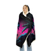 Hooded snuggle blanket with microfleece or sherpa lining