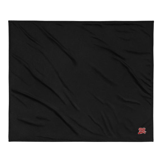 Strong Island FC sherpa blanket with embroidered fleece in Black