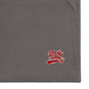 Strong Island FC sherpa blanket with embroidered fleece in Heather Grey