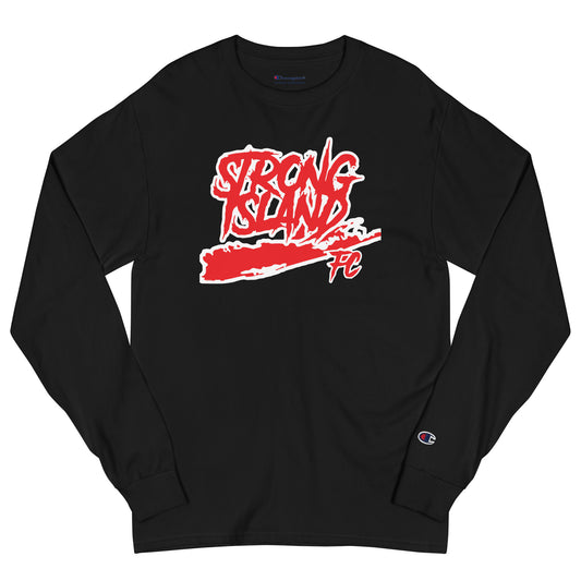 Men's Champion Long Sleeve Shirt with Strong Island FC Logo