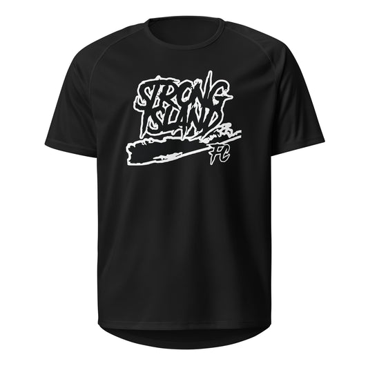 Strong Island FC unisex sports jersey with breathable mesh in Black